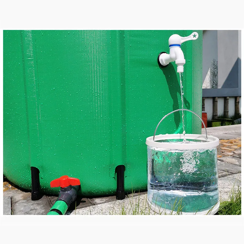 
Outdoor Rain Barrel Rainwater Collection Bucket PVC Water Tank 
