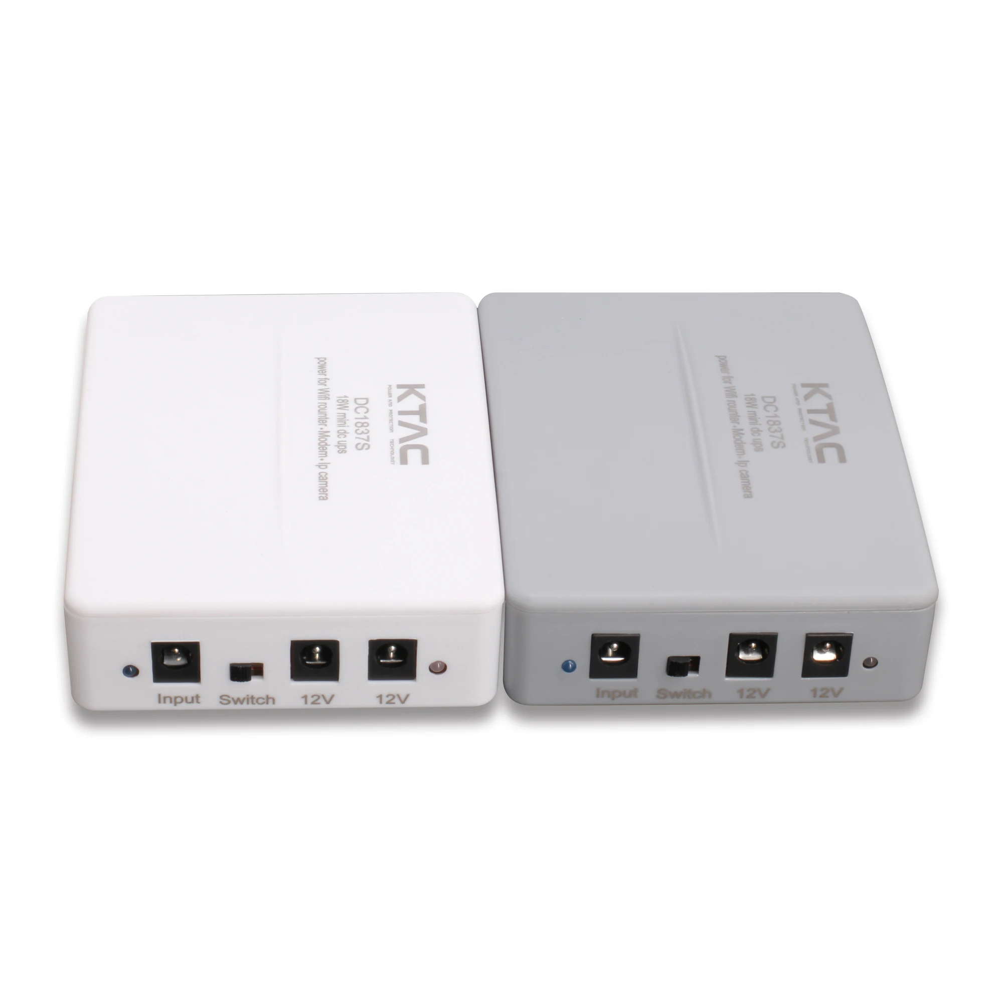 KTAC 12V mini DC UPS DC1837S with 18650 lithium battery backup for WIFI router modem ups power supply
