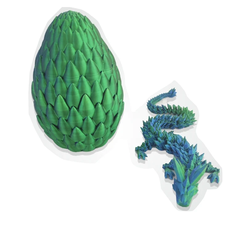 High quality customized multi-color 3D printed Chinese dragon creative ornaments crystal dragon eggs