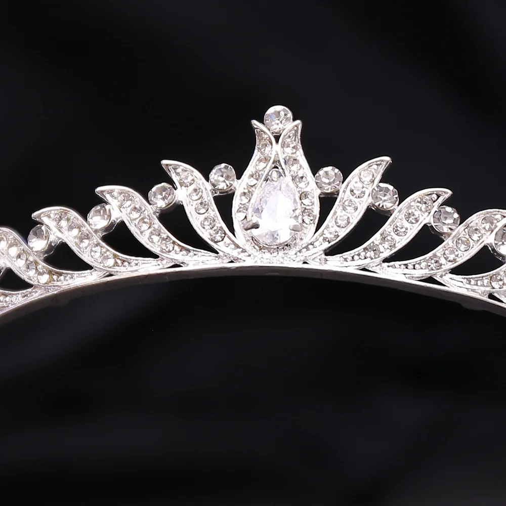 Korean style bride headdress small crown zirconia princess birthday crown children wedding tiara hair bands