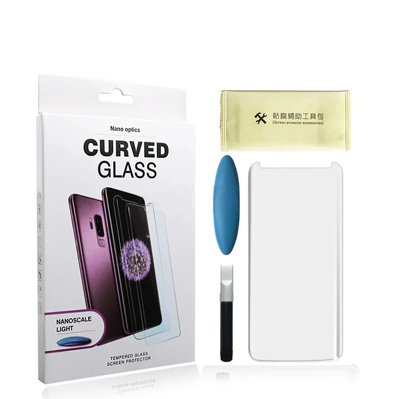 
Factory Price Full Screen Anti Fingerprint Uv Tempered Glass Curved Screen Protector for Huawei Mate 40 