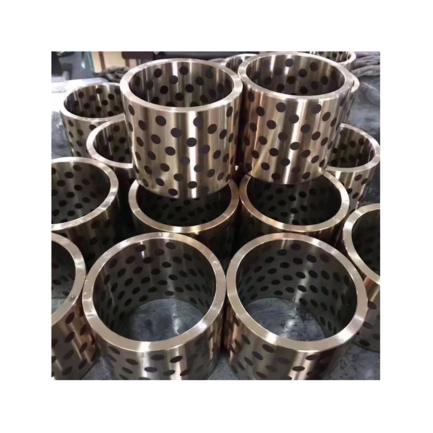Customized Graphite Inserts Bronze Bushing high hardness Graphite lubrication bushing
