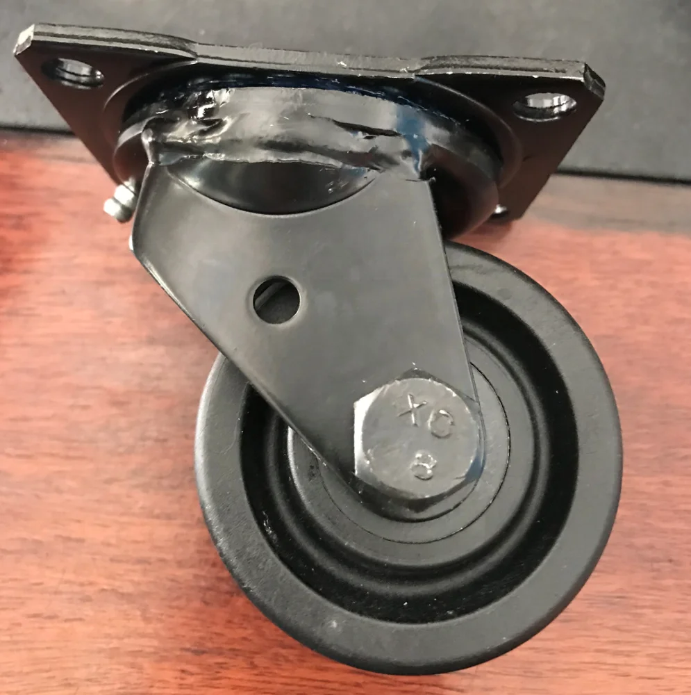 3 Inch Black Wheel Heavy Duty Caster 75 mm Swivel Industrial Castor
