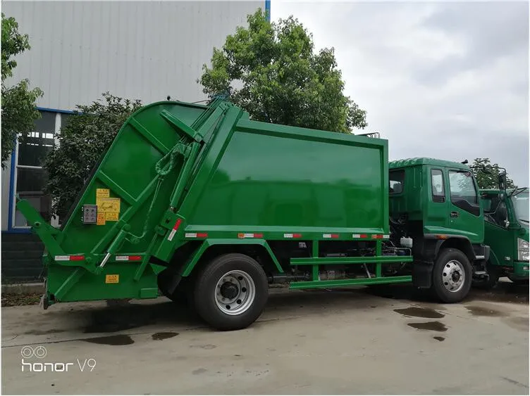 Export to Angola japanese 12cbm capacity garbage compactor truck
