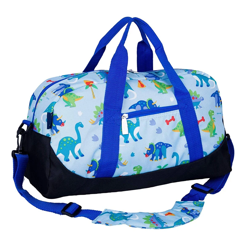 Kids travel bags custom logo Printing cartoon Girls Children Sports Fitness Gym Tote small travel kids duffle bag