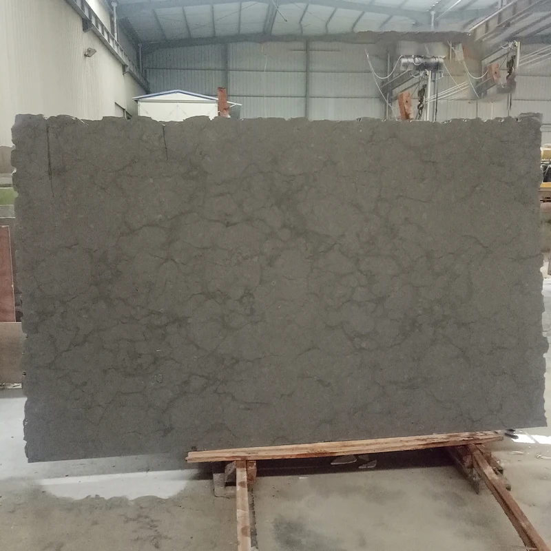 TMZ камень ODM OEM Лагос Азул известняк мрамор Черные вены полированный серый настенная доска