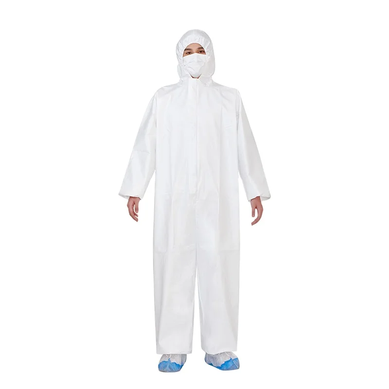 Personal Protective Equipment Chemical Protection Clean Room Disposable Coverall Hazmat Jumpsuit