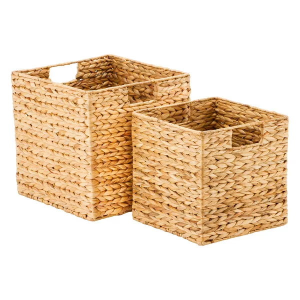 100% Natural Water Hyacinth Foldable basket water hyacinth storage basket hand woven baskets from Viet Nam best price high quali