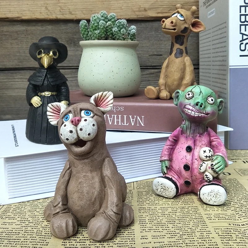 Voodoo Doll Cone Burner Reflux Incense Burner Tabletop Interior Resin Decoration Handcrafted Halloween Gifts