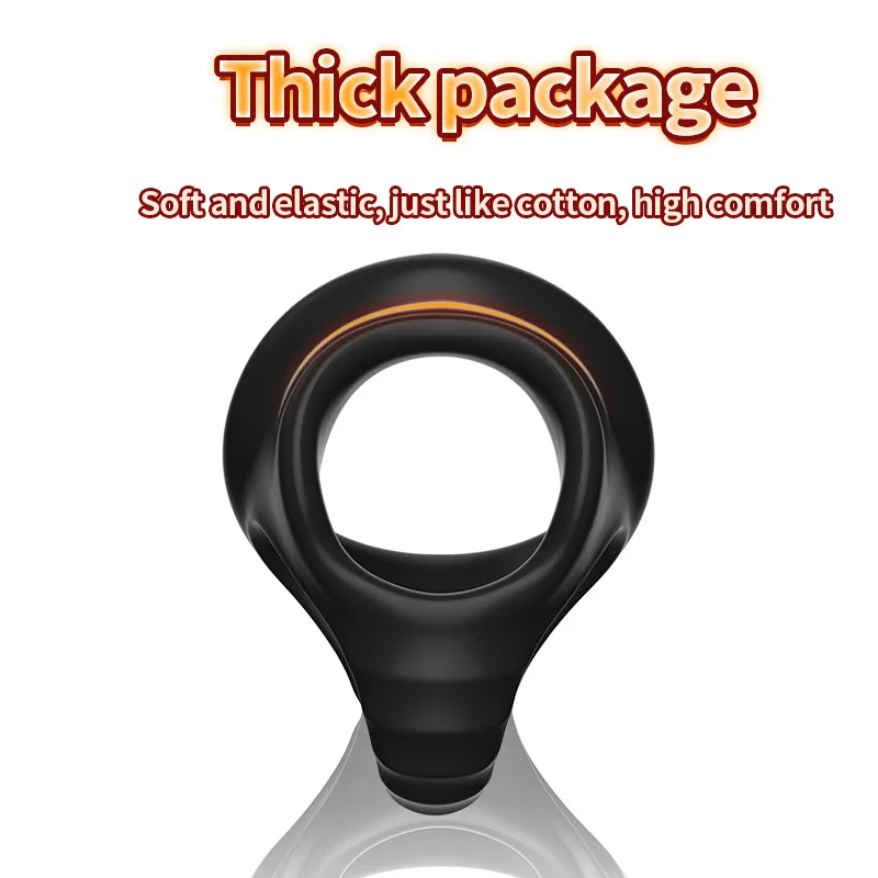 Silicone Cock Ring Male Sex Toy Bondage Adjustable Penis Lock Erection Ball  For Delay Ejaculation