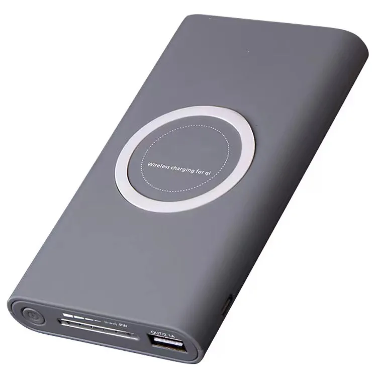 10000mah Power Bank External Battery Bank Built-in Wireless Charger Powerbank Portable QI Power Bank