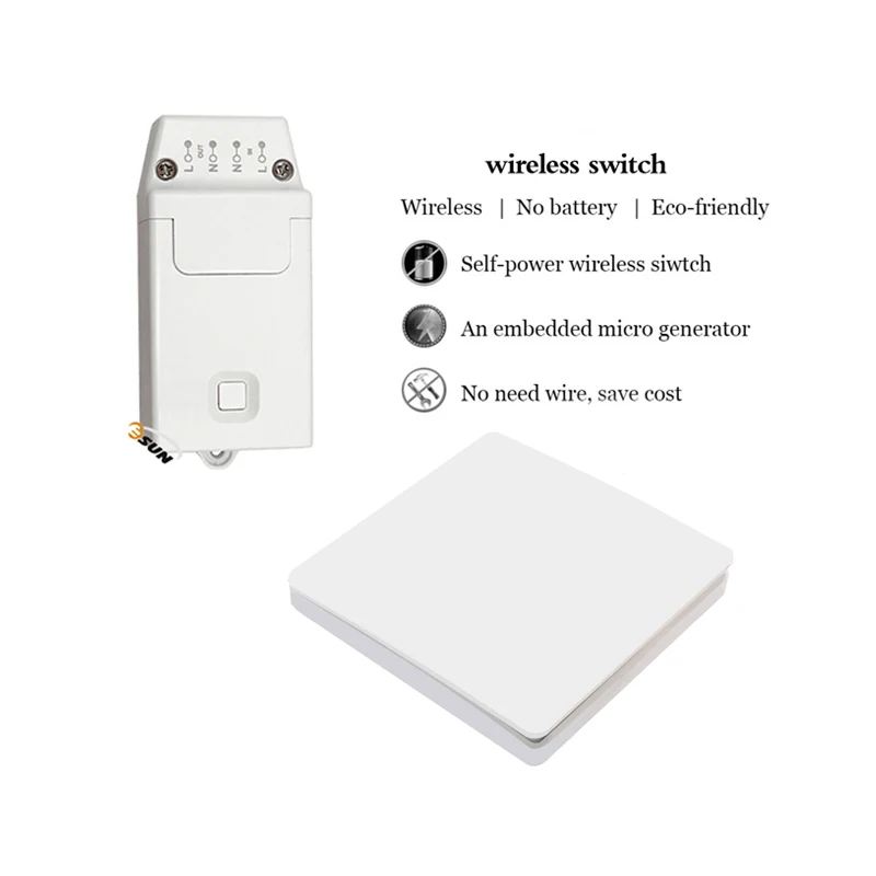 EU/UK market hot sell kinetic switch wireless wifi RF tuya smart light switch work with Alexa
