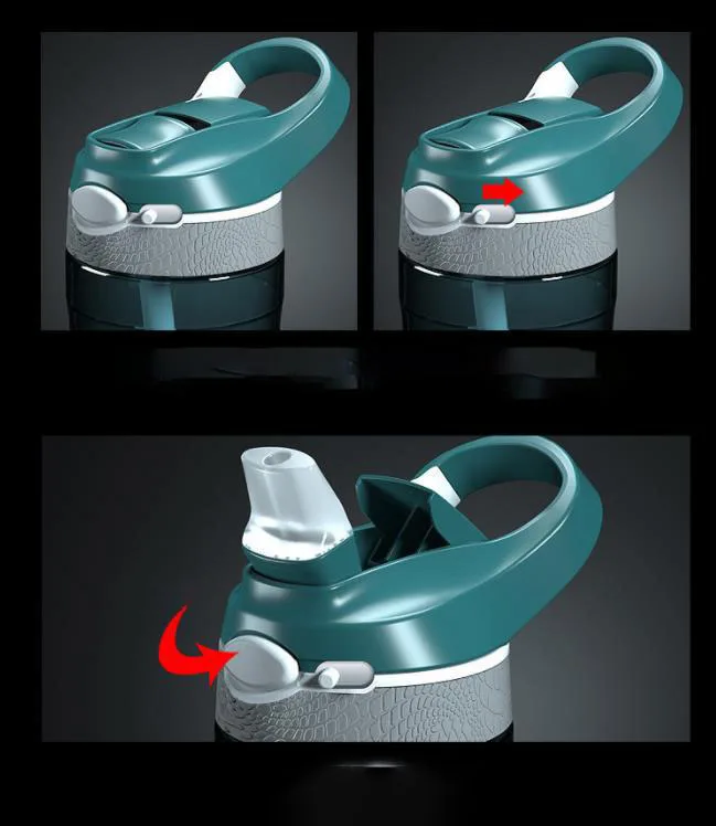 Tritan Plastic Water Bottle Student Portable Outdoor Sports Duck Bill Water Cup With Straw