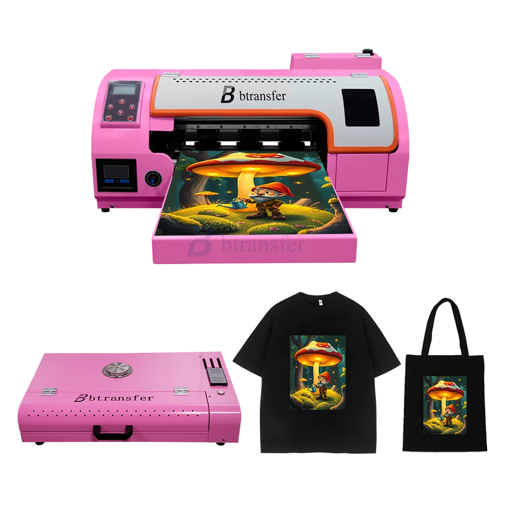 A3 oven for tpu powder drying small tshirt baker for DTF digital printing pink color 110v/220v
