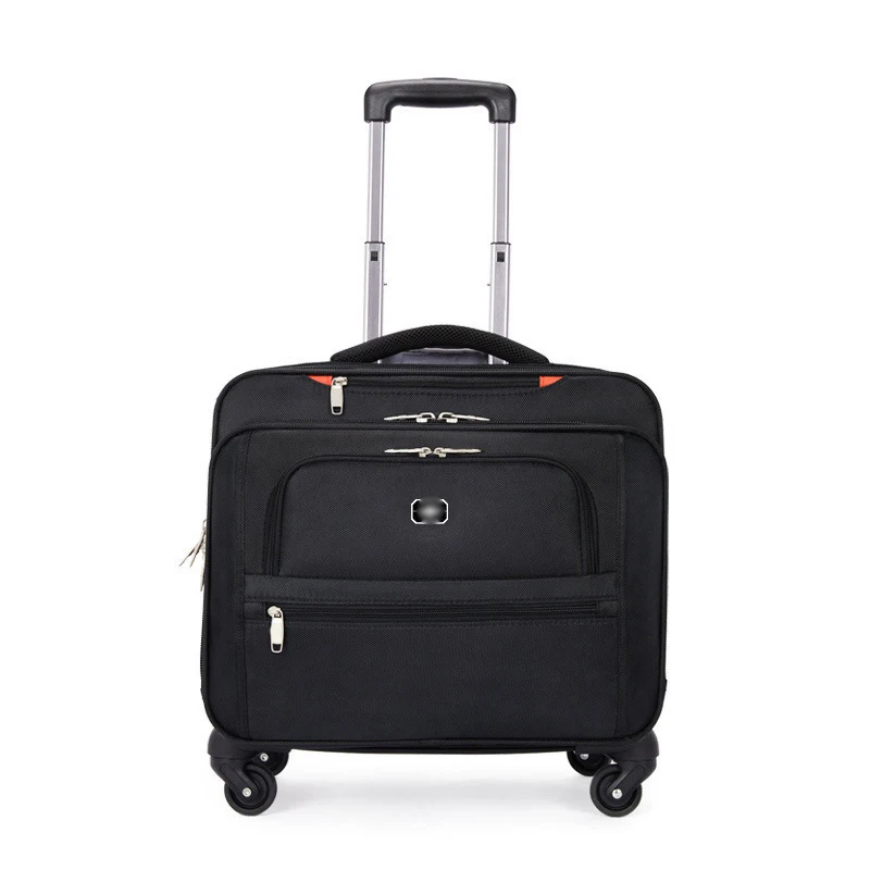 New 18-Inch Unisex Portable Pilot luggage Fabric Oxford Spinner Suitcase with Carry on Size for All Ages