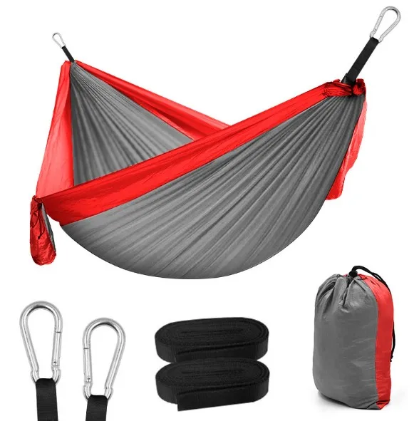 
300*200cm Portable Outdoor double Hammock Portable Parachute Cloth 2 Person Adult Outdoor Backpacking Travel Survival Sleeping 
