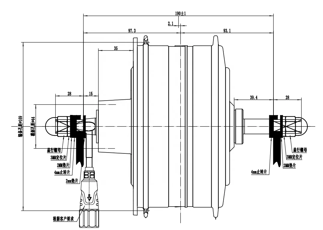 CZJB-135CZ 1500w waterproof rear wheel electric bike hub motor good service geared ebike motor