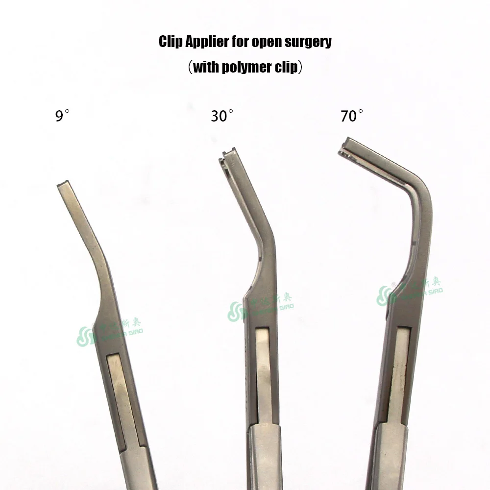 Laparoscope clip applicator for open surgery(triangle groove)&(flat groove)