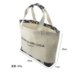 Japan export DEAN&DELUCA canvas one-shoulder large-capacity trendy printing shopping bag tote handbag