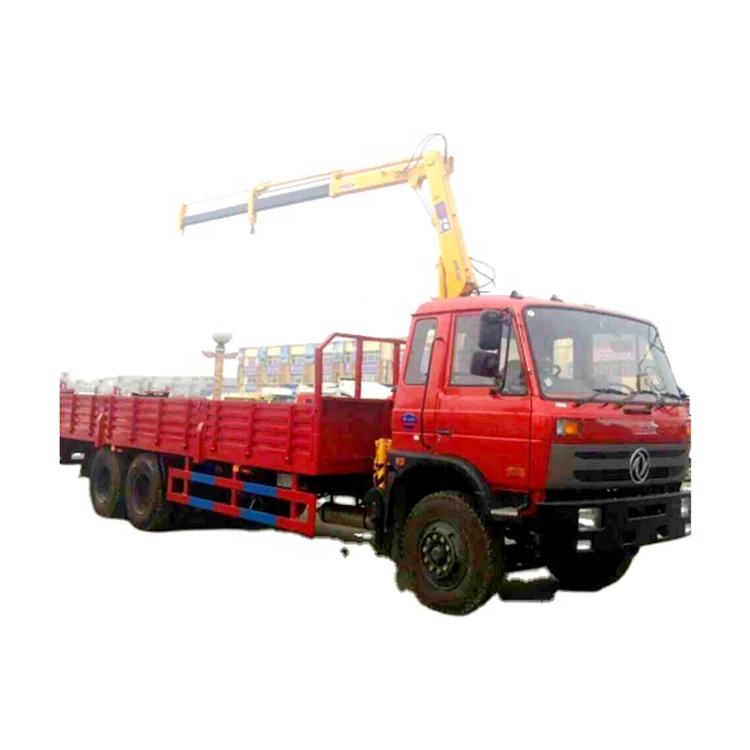 Heavy Machinery Transport dongfeng 4x4 6x6 8-15Ton telescopic boom crane truck dump truck with crane