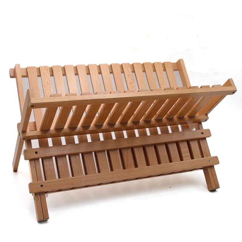 Оптовая продажа от производителя складные кухонные регулируемые бамбуковые сушилки для посуды с сушилкой кухни