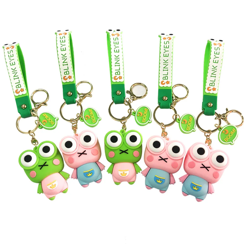 New Arrival 3D Frog Animal Cartoon Anime Key Chain for Men and women  Packbag Accessories Decoration Gifts Keychain