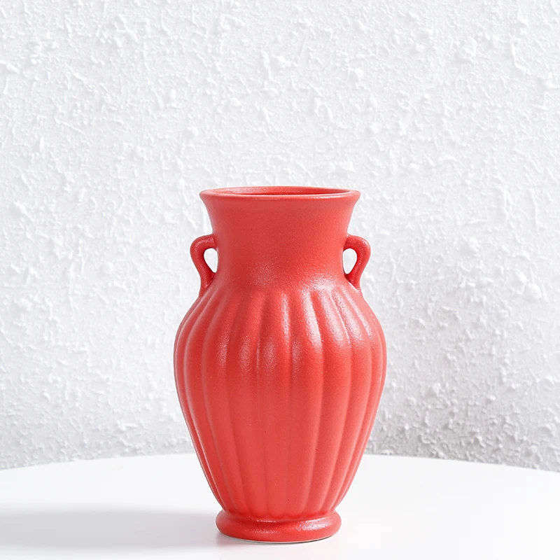 Minimalist House Decoration Vase Interior Accessories Tabletop Decorative Flower Vase White Ceramic Vase For Home Decor