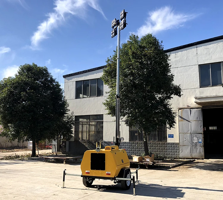 XCMG Official Diesel Generator Light Tower 9m LED Metal Halide Lamp Lighting Tower for Sale