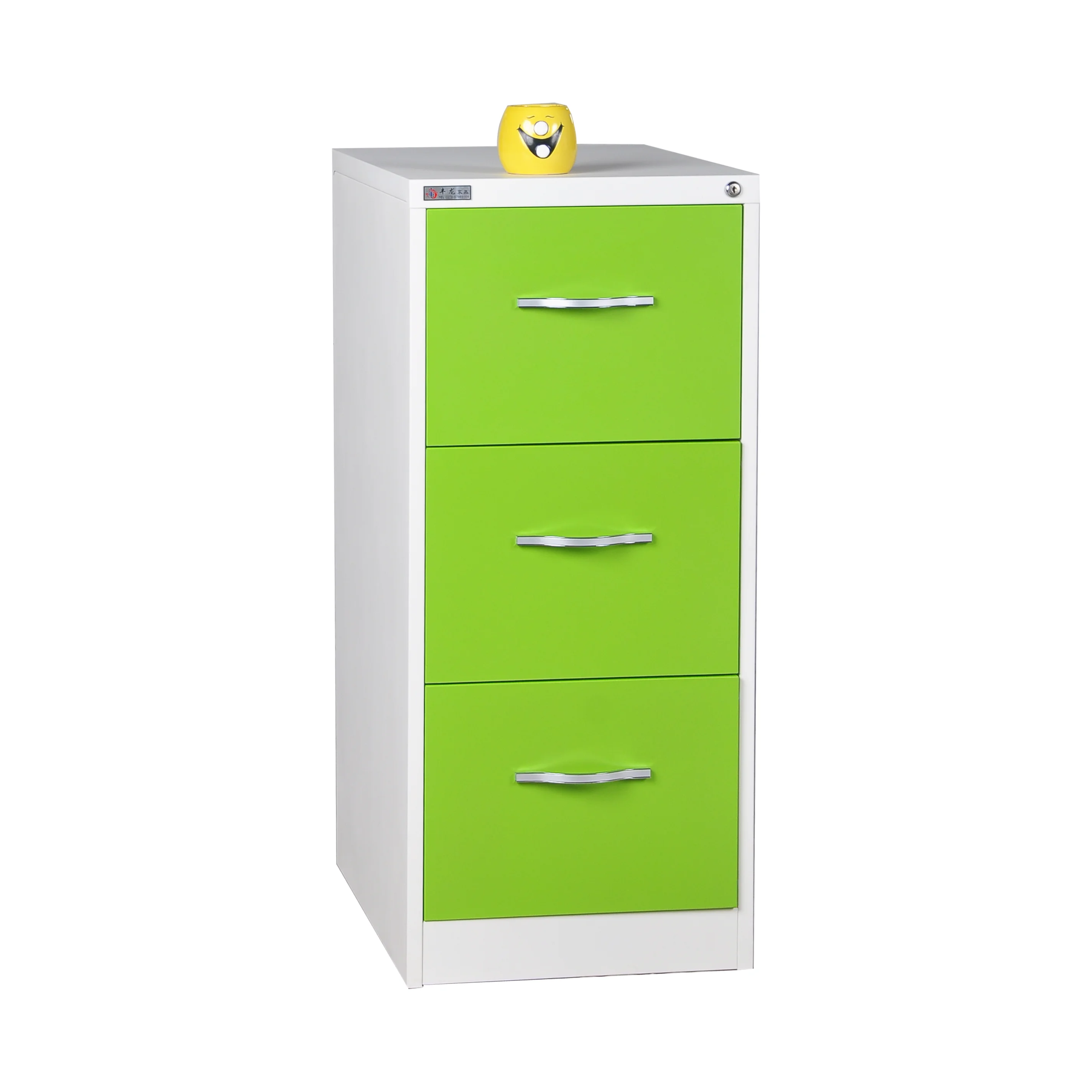 office furniture green metal vertical filing cabinet depth 3 Drawer file Cabinet