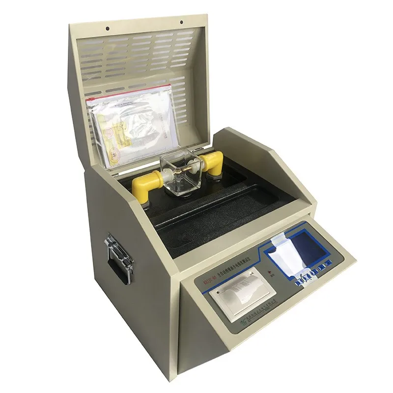 Automatic insulating oil dielectric strength tester 80kV Transformer Oil Breakdown Voltage BDV Testeing Product