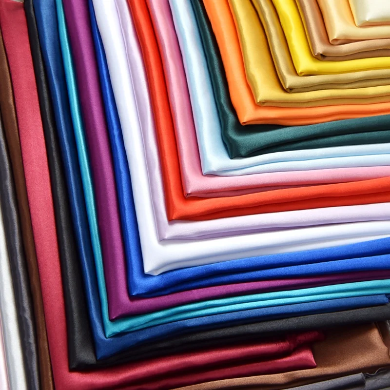 100% polyester shiny matt satin fabric