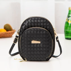 2022 new designer Products Multiple colors Vertical Durable Earphone Hole Mini Music Nylon Crossbody Bag Sling Bag for Girls