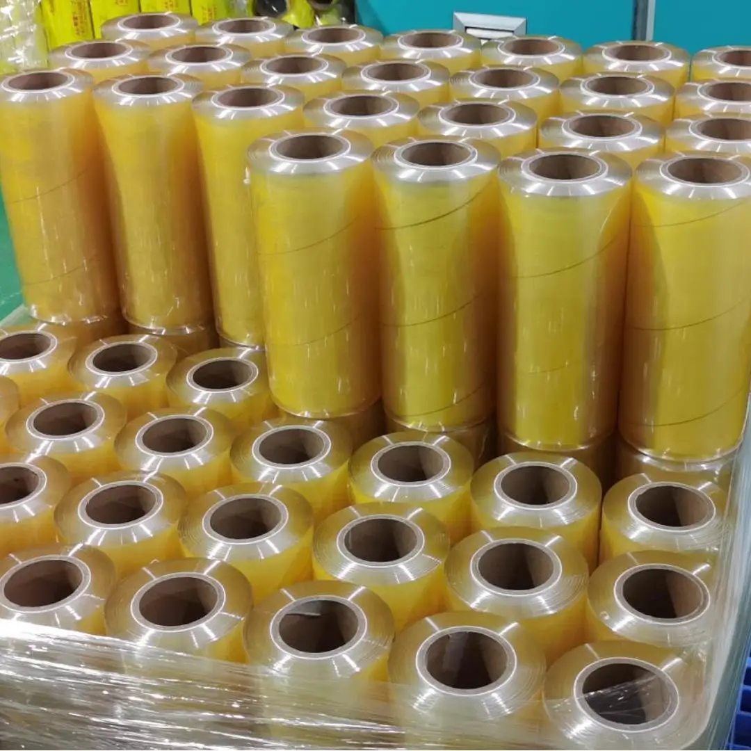 Wholesale cling film prevent odor transfer pvc cling film wrapper 13 micron 14 micron for food food grade film cling wrap