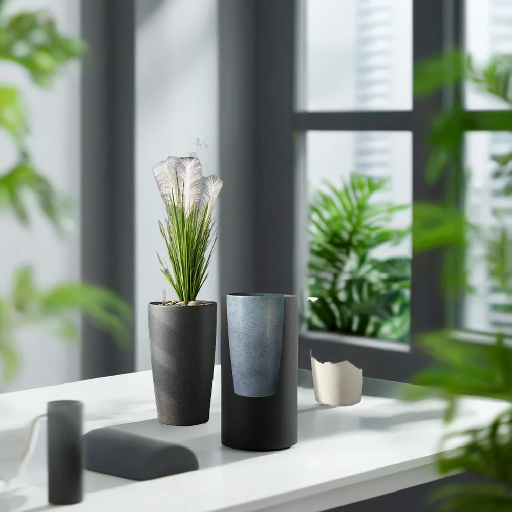 Large Square Plastic Garden Plant Container Self-Watering Home Decor Office Flower Pots Durable Cheap Design for Outdoor Usage