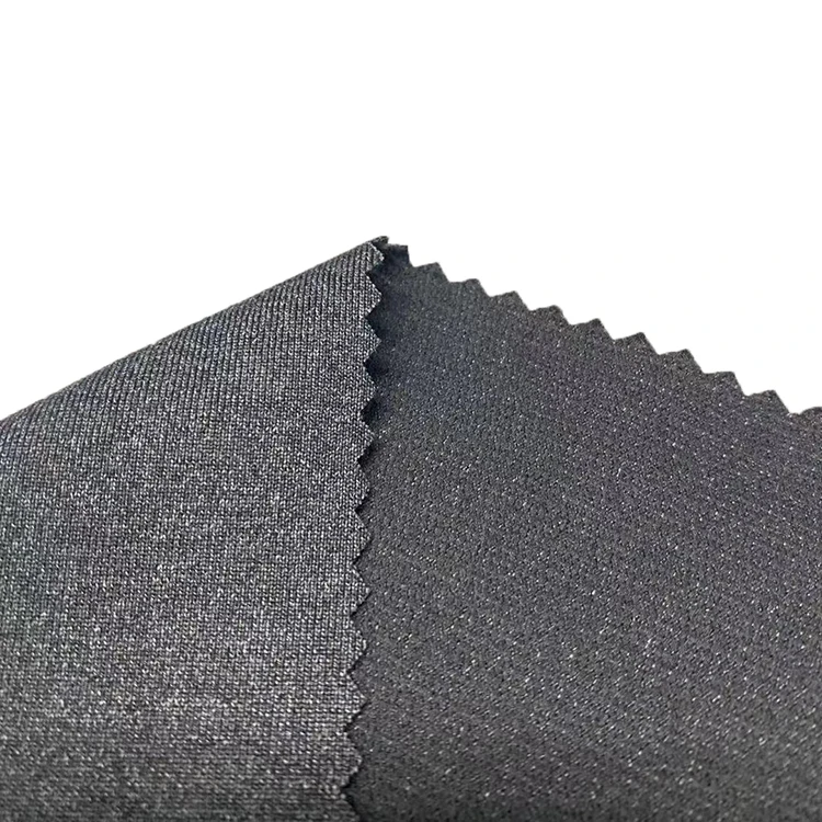 
High quality 4 way stretch elastic melange two tones color Nylon spandex Cotton handfeel French terry fabric 