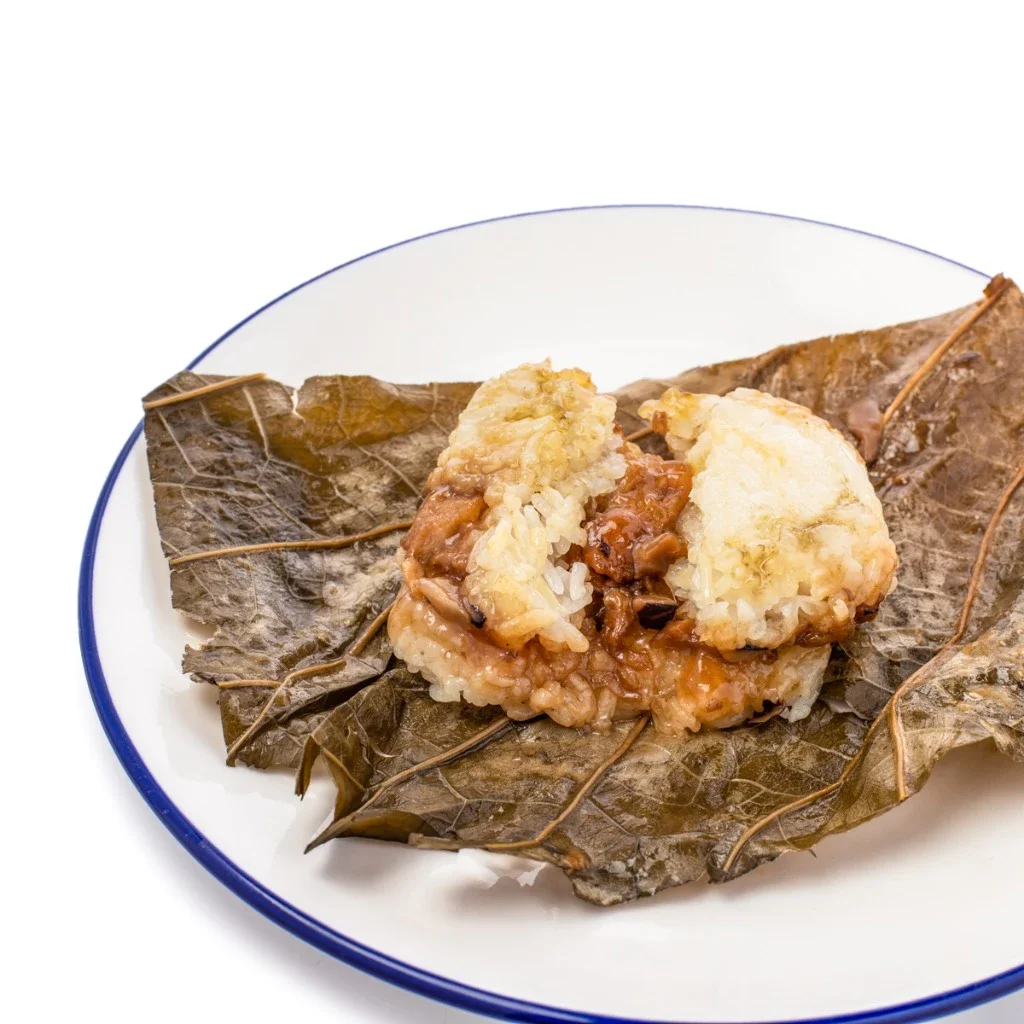 Guangzhou Restaurant Proveedores De Alimentos Congelados 270G Sticky Rice In Lotus Leaf Vegetarian Glutinous Rice Dumpling