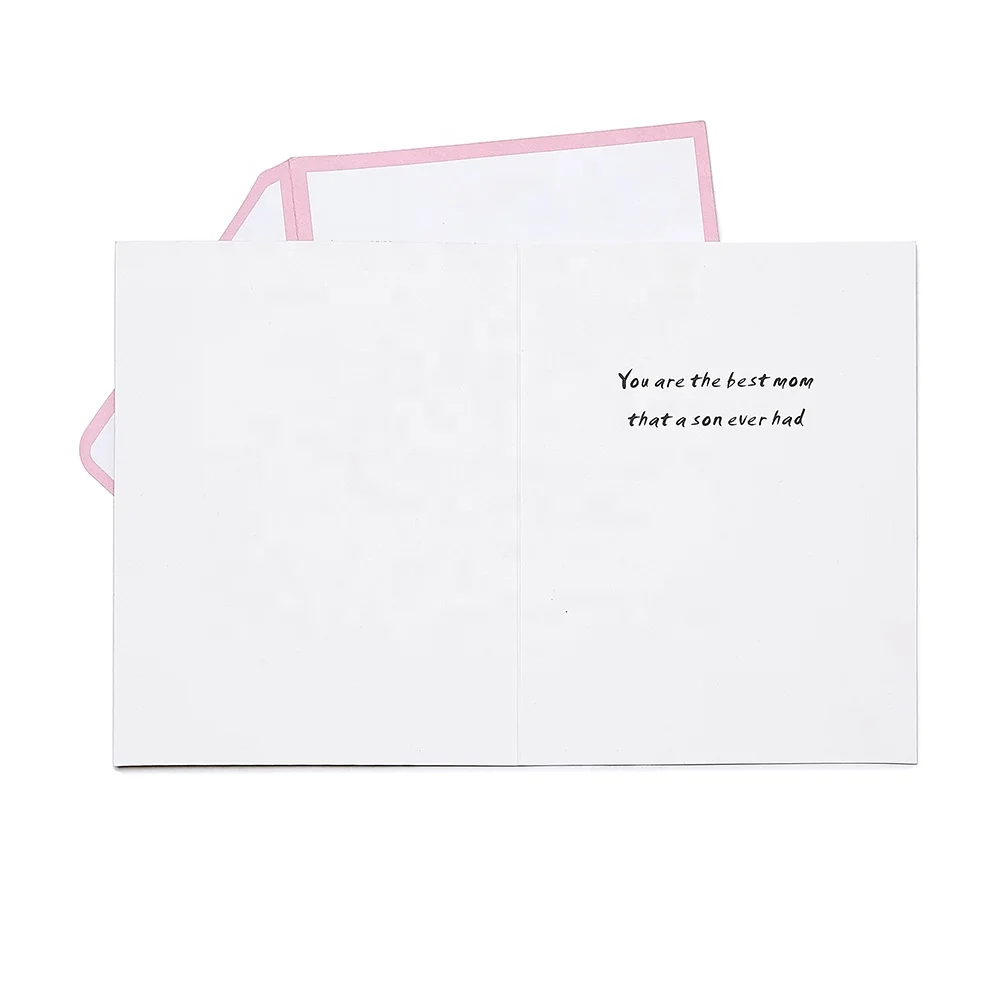 Warm Sweet Novelty Personalised Flower Scent Happy Mothers Day Greeting Cards with Envelopes Manufacturer