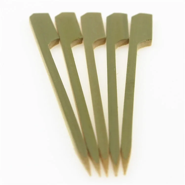 Kebab Paddle Food Holder Bamboo Finger Oven Flat Skewer