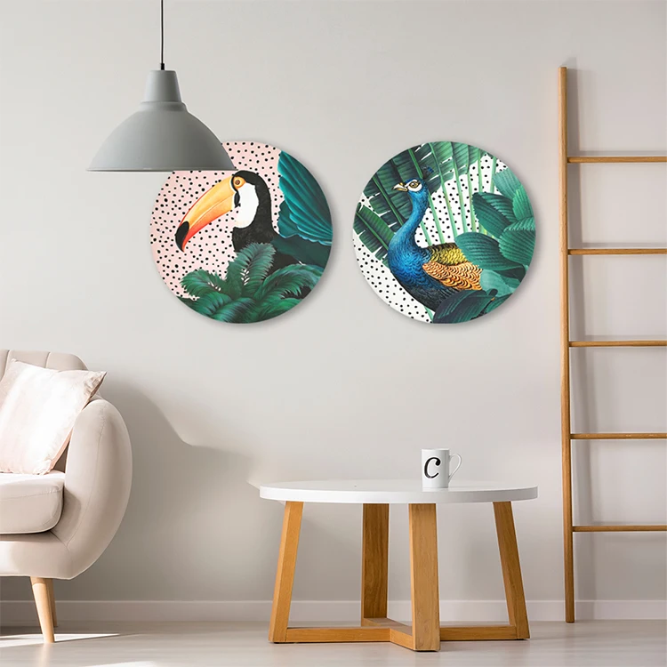 Competitive price peacock oil painting birds 3d oil painting on canvas