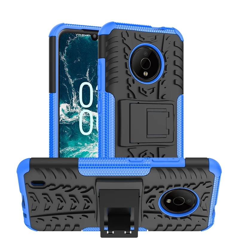 Rugged TPU+PC Hybrid Dual Layer Armor Back Cover Best Phone Case Protective Shockproof Cover For Nokia C200 Case
