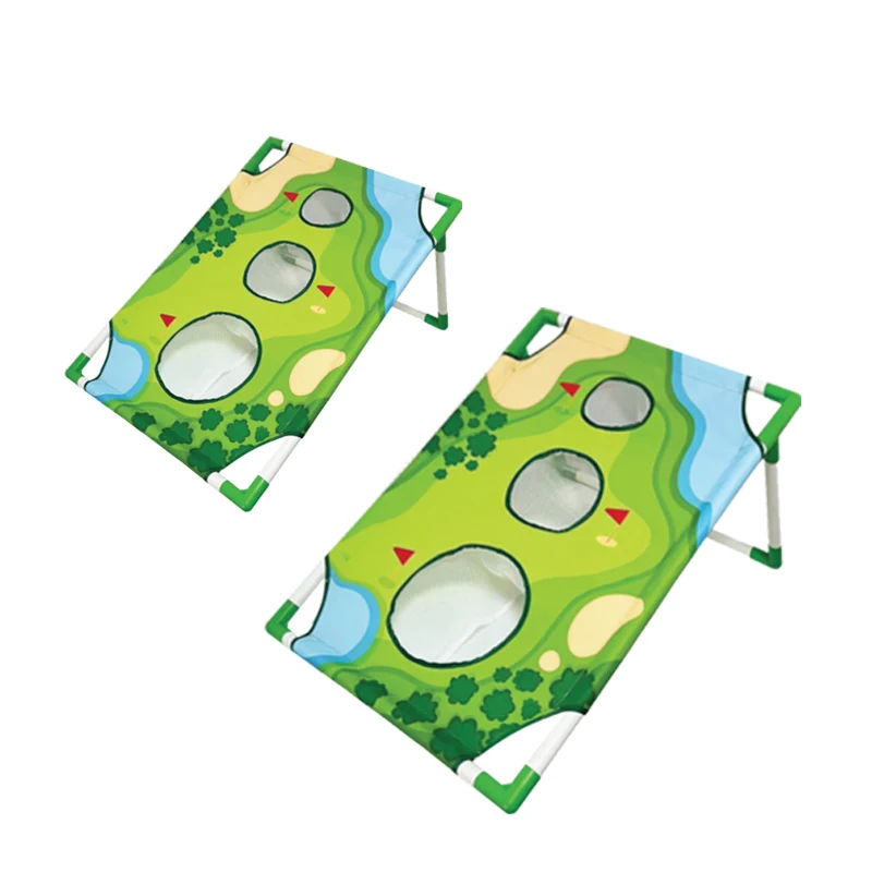 New Trendy Chipping Golf Cornhole Game Set with Putters Golf Balls