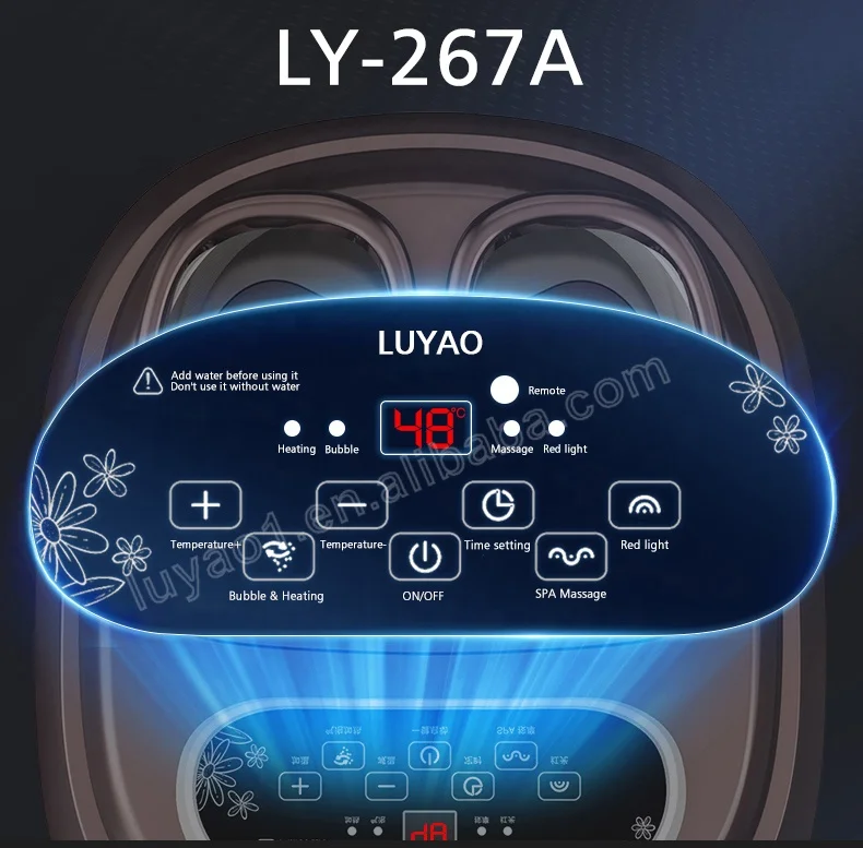 Deep massage pedicure foot spa detox machine motorized rollers drainpipe & Caster & Handle Design & Remote