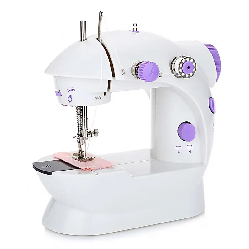Zogift No MOQ  Mini Sewing Machine Portable Electric Sewing Kit with Dual Speed Double Thread