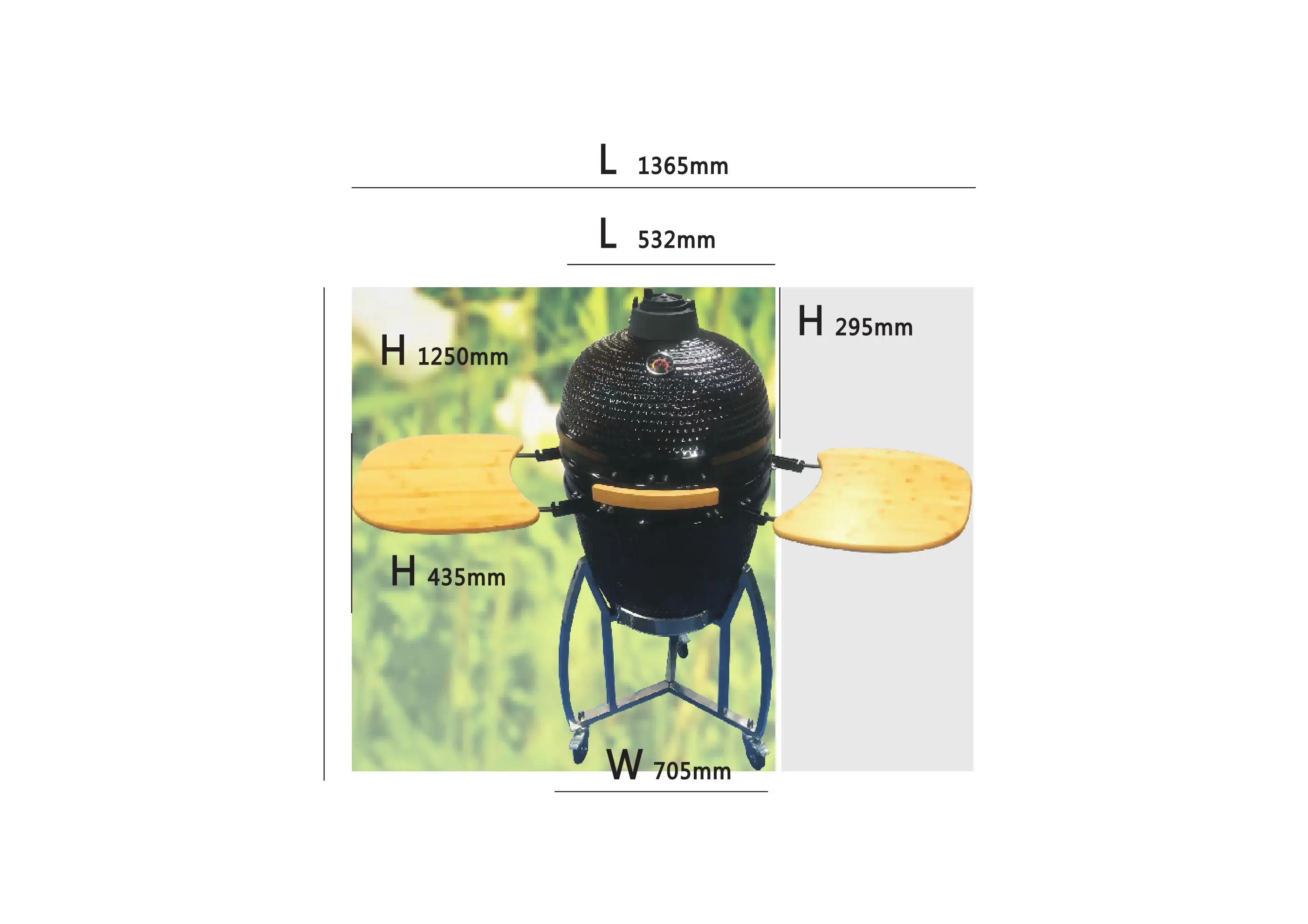 Commercial 22 Inch Large Ceramic BBQ Grill  Kamado Charcoal Barbecue Grill Black Kamado Ceramic Smoker Grill Outdoor Backyard