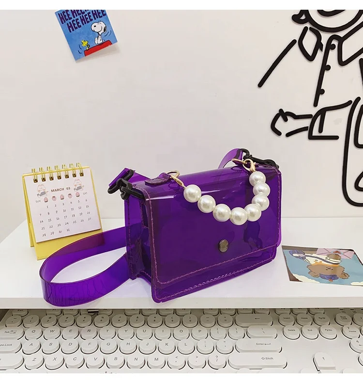 Small Size PVC Mini Women Jelly handbag Kids Pillow Shoulder Bag Candy Color Silicon Tote Beach messenger Bag