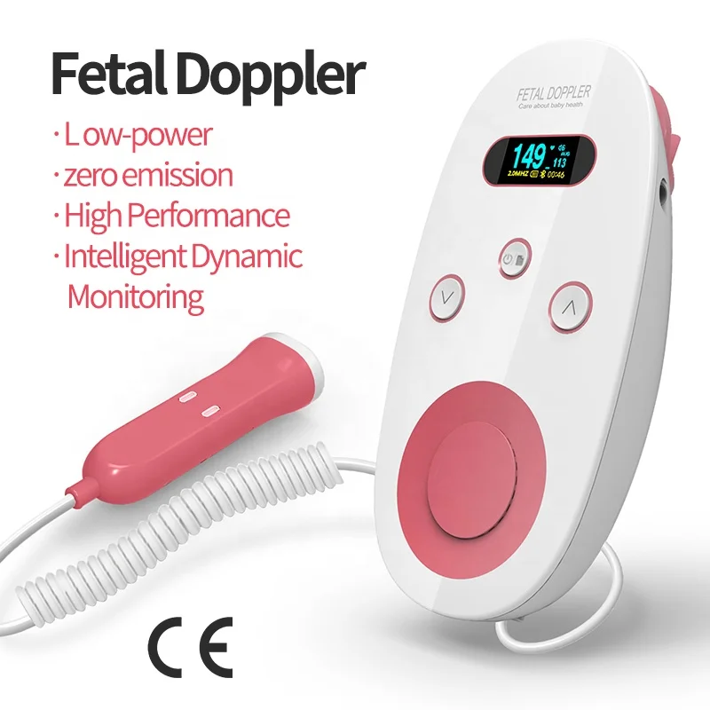 Portable fetal heartbeat monitor ultrasound fetal doppler heartbeat for pregnant women