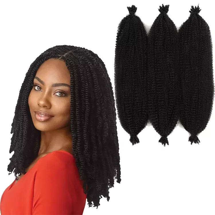 Spring Afro Twist Hair Ombre Mix Color Pre-Separated Crochet Braids Hair Synthetic Marley Braiding Hair Afro Spring Twist