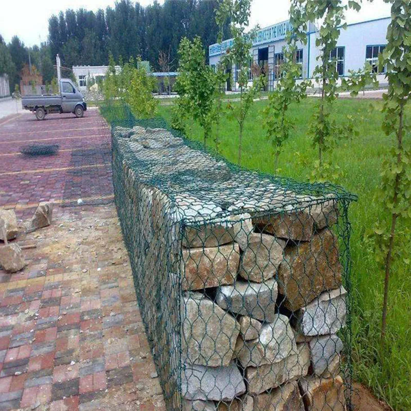 2x1x1m Woven 3.05mm Galvanized Gabion Stone Baskets Box Supplier 80x100mm Hexagonal Gabion Mesh