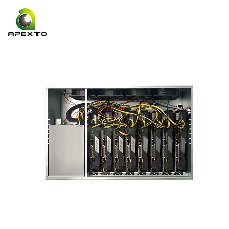 8 GPU Miner ETH ETC Mining Machine GPU Miner with 8 pcs 1660s Graphic Cards