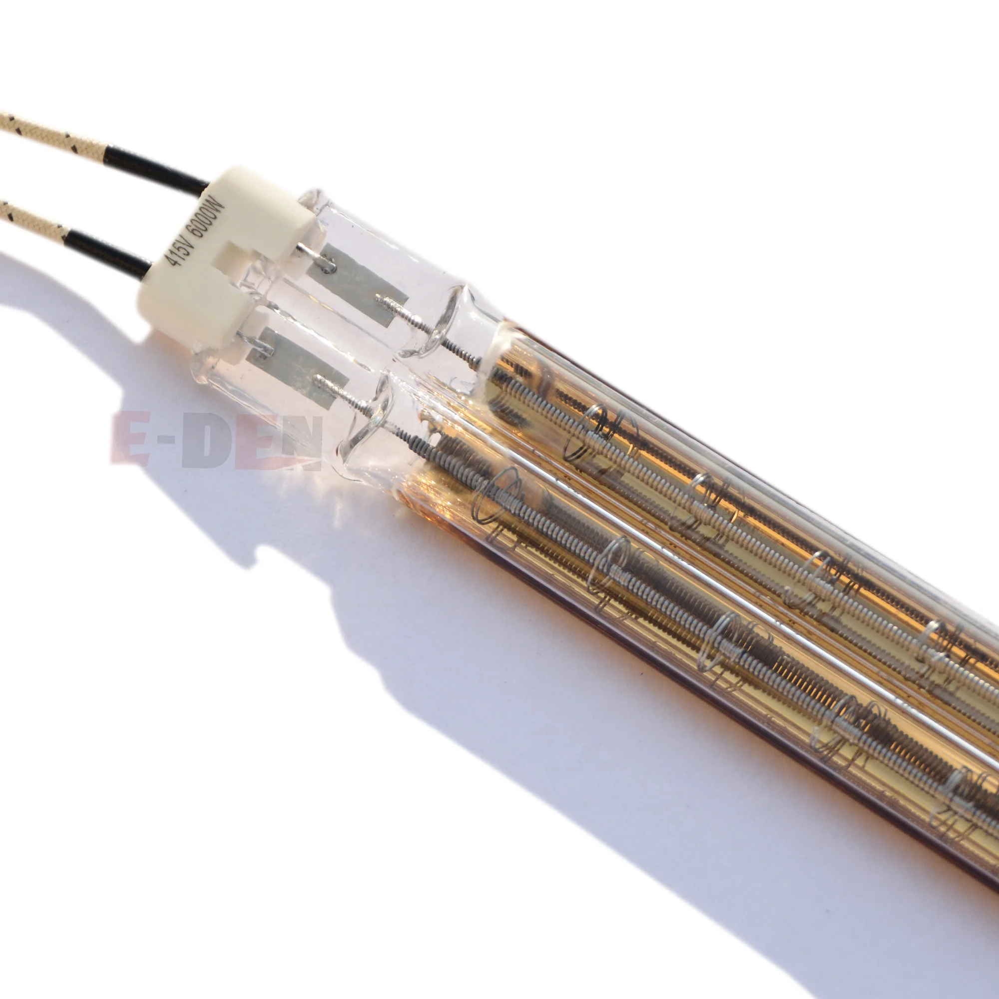 Twin Tube Infrared 400V 4800W Short wave Quartz Heat IR Lamp